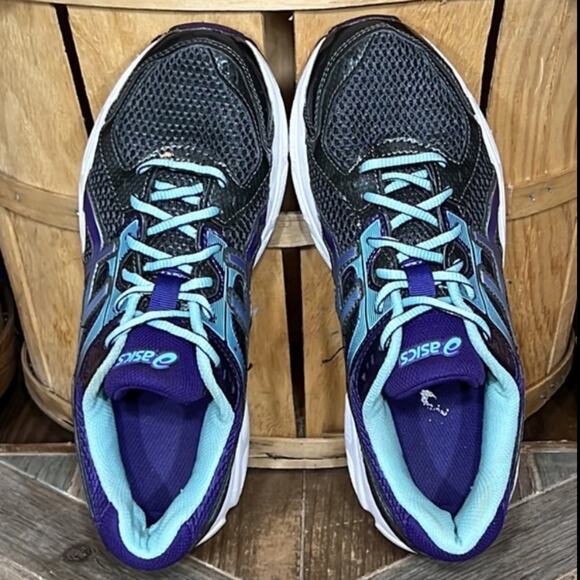 Asics Gel-Contend 2 Gray Purple Green Running Shoes Womens Size 7.5 EU 39 - Picture 9 of 11